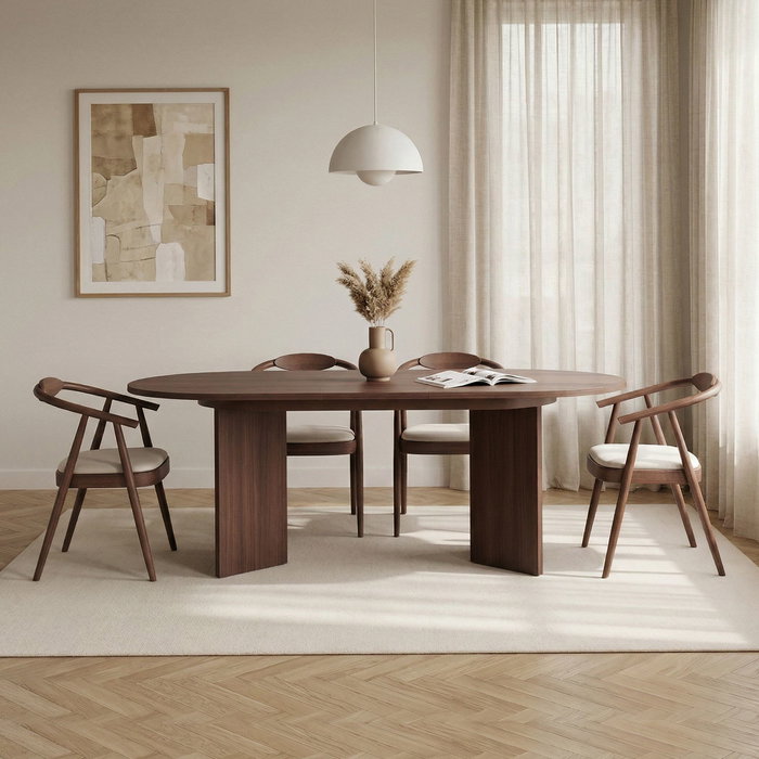 Nordure Sorell Mesa de Comedor Extensible Nogal Milano Nordure Sorell Mesa de Comedor Extensible Nogal Milano